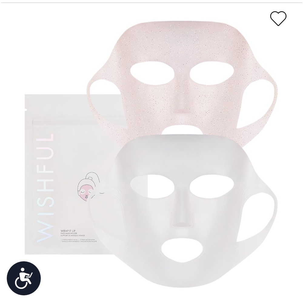 Huda Beauty Wishful Wrap It Up Face Mask Holder, set of two (2) reusable M or L